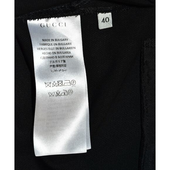 B2 Auth GUCCI Black Wool Faux Slash Pocket Straight Dress Pants Size 40 US 4/6 - Picture 7 of 8